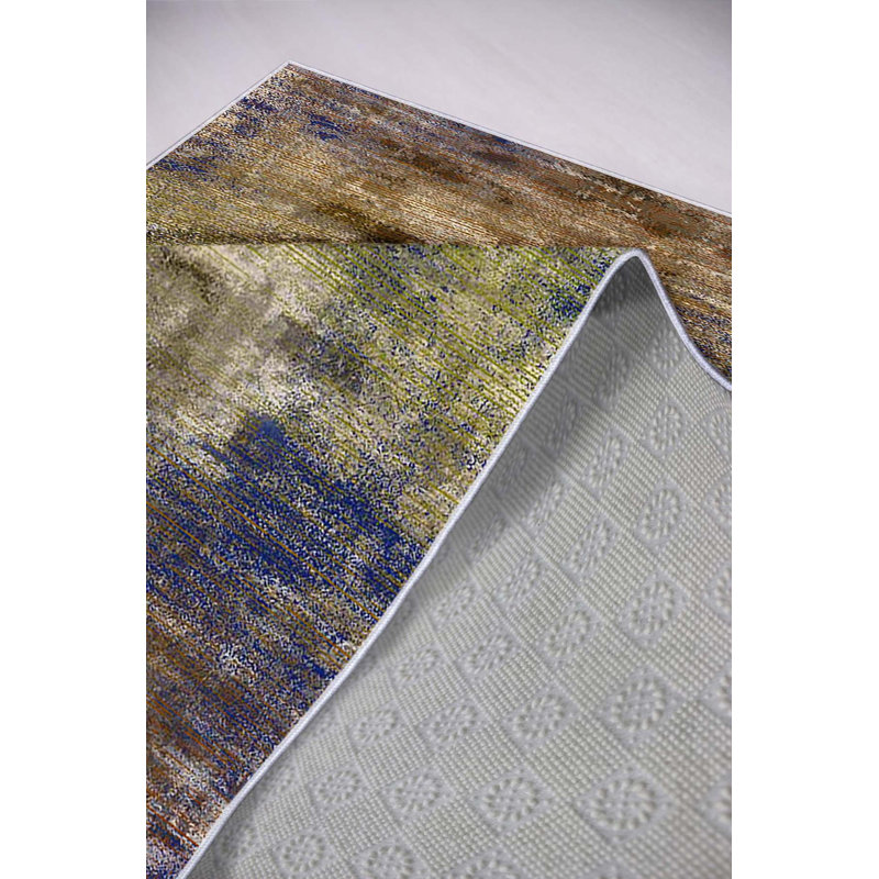 Tapis d'entrée de qualité supérieure (3,3 x 6,6 pi), 100% polyester, d'une hauteur de poils de 0,3 po | Antibactérien, points antidérapants en PVC, 650 g / m² | Conception tissée durable, impression numérique 3D, lavable à la machine, idéale pour la décoration intérieure