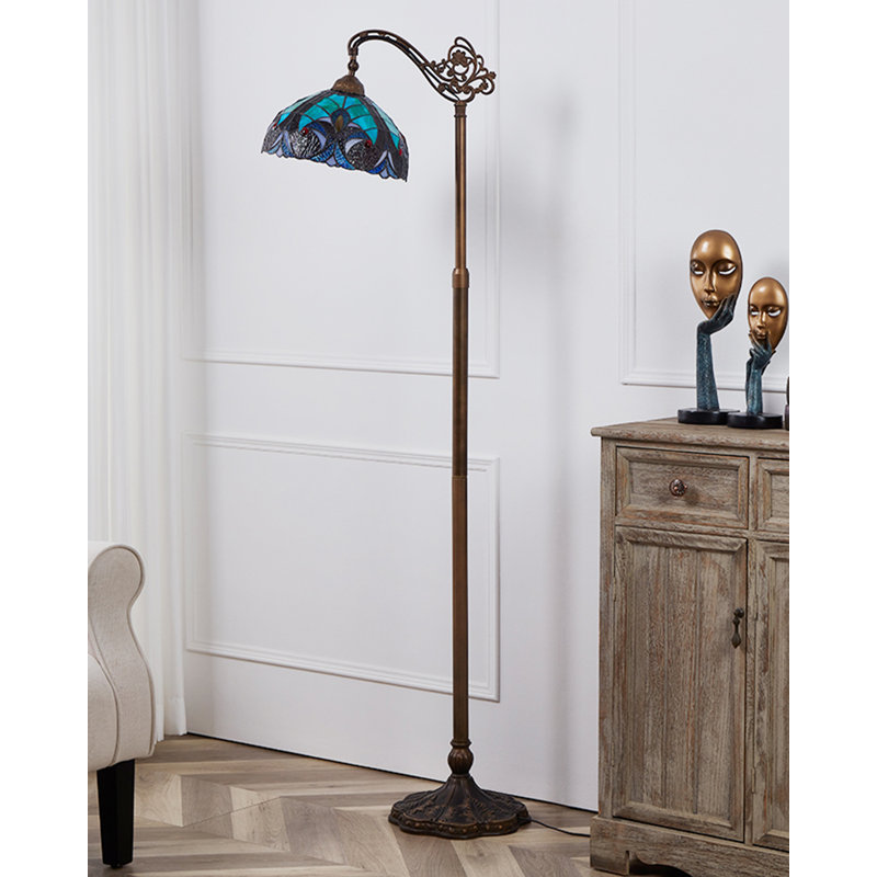 Nordic-Style Glass, Wrought Iron & Resin Floor Lamp