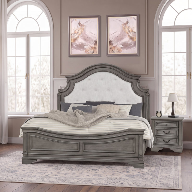 Azoriah Queen 2PC Bedroom Set, 2 Pcs : Bed, Nightstand, Queen