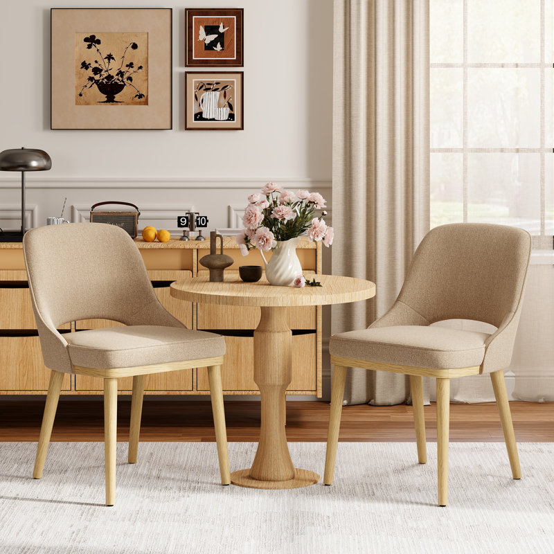 49cm H Fabric Upholstered Side Chair, Camel