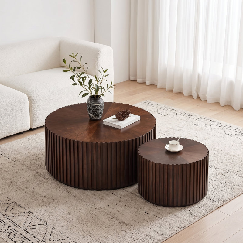 Ensemble table basse et canapé d'angle 3 pièces pour salon