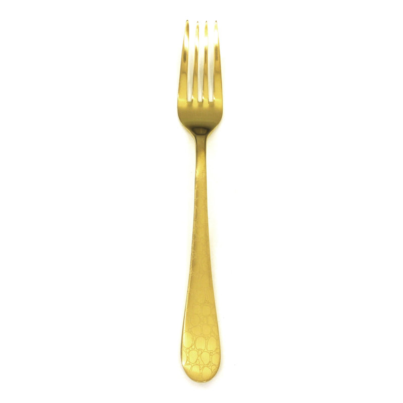 Coccodrillo Table Fork - 24 Pieces, Ice Gold