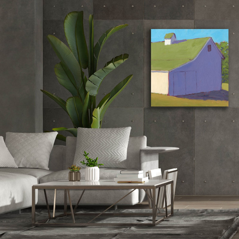 Toile épique Graffiti «Bucolique Structure 2» par Carol Young, 37 po x 37 po, H 37 po x l 37 po