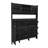 Hall Tree Multifunctional Tipping Bucket Shoe Cabinet with Storage Shelf & 6 Flip Drawers, Large Hall Tree with Tempered Glass Doors, Foyer Cabinet with 4 Hooks for Hallway-991660577