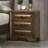 Transitional Style Nightstand With Cup Pulls, Bed Side Table