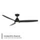 Skylark 3 - Blade Indoor/Outdoor Smart Ceiling Fan with Adjustable CCT 2700K-3000K-4000K-5000K LED Light Kit and Remote Control Included, Works With Alexa and iOS or Android App