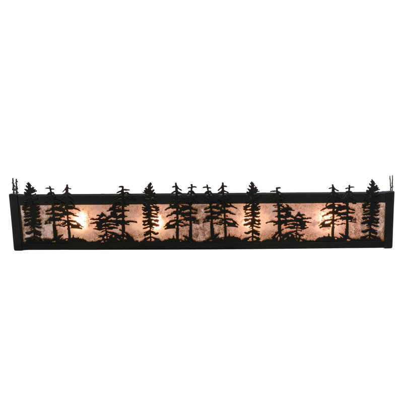 Rustic Lodge 4 - Light Bath Bar, 40W, 6" H x 30" W x 6" D, White