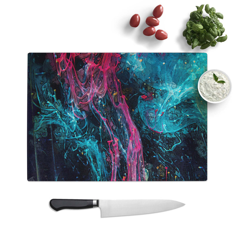Glass Flowing Through in Abstract Chopping Board, 39 cm W x 28.5 cm L