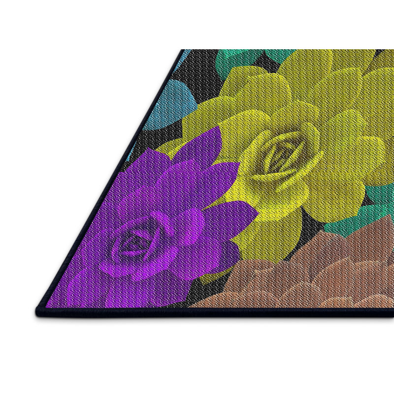 Floral Indoor Rug, Rectangle 5' x 8'