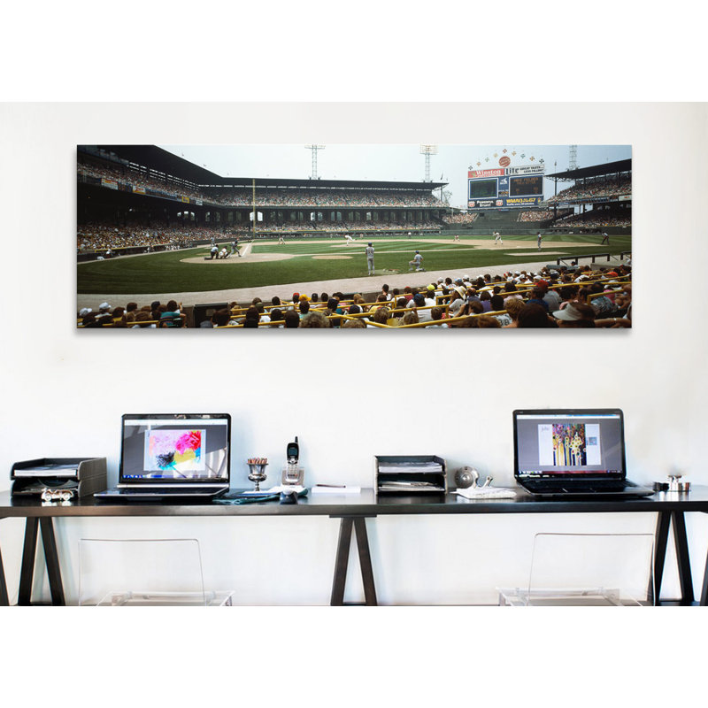 Panoramic Spectators Watching a Baseball Match in a Stadium, U.S. Cellular Field, Chicago, Cook County, Illinois Photographic Print on Canvas