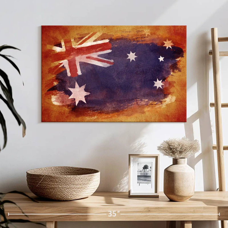 Drapeau de l'Australie, grunge, H 16 po x l 24 po