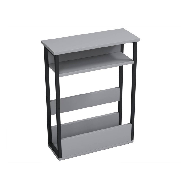 Ancika Solid Wood End Table, Grey