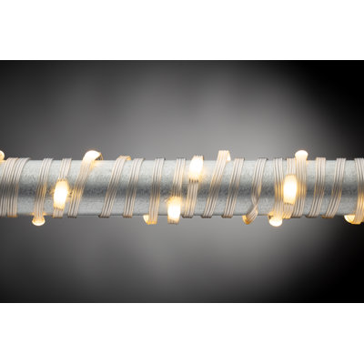 50-Foot Connectable Warm White Micro LED Light String – 150 Fairy Lights on Silver Wire with Outdoor UL Adapter and 9-Foot Lead