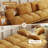 Futon Sofa Bed Convertible 70 Inch Solid Wood Couch For Living Room, Chenille Fabric, 2 Cushions-1426713239
