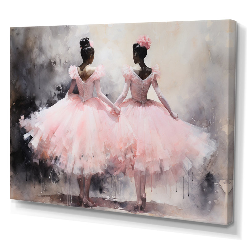 Pink Ballet Dance I, reproduction sur toile, Toile tendue, H 24 po x l 32 po x P 1 po