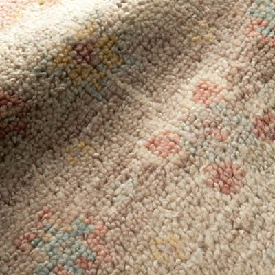 Tapis en laine naturel noué à la main Nora