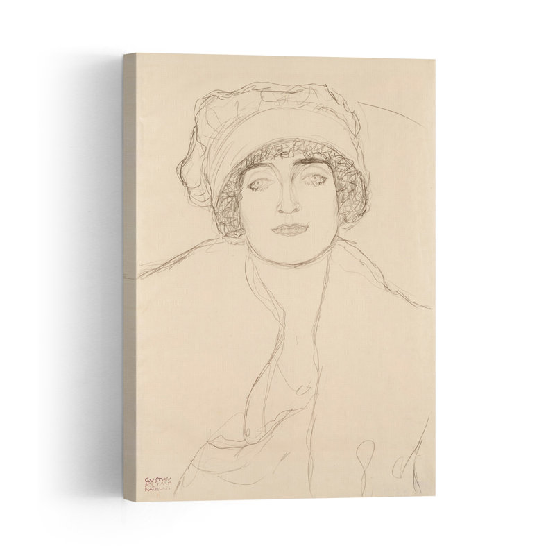 Portrait au chapeau, 1917-1918 - Estampe d'art mural abstraite contemporaine représentant un portrait urbain