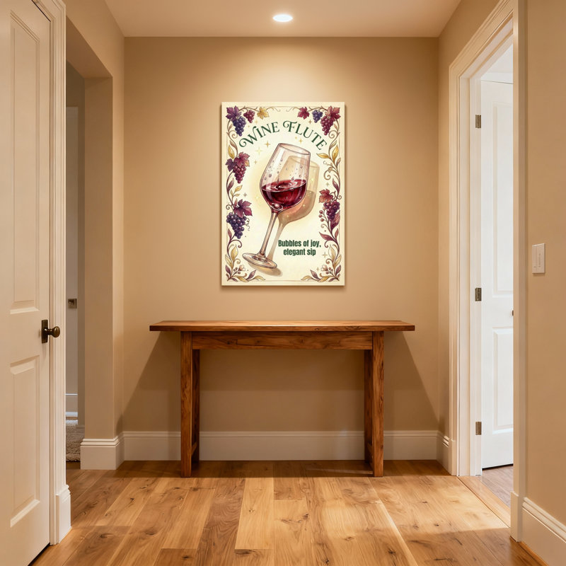 Nourriture et boissons Flûte à vin avec bulles Joy, H 30 po x l 20 po, Toile tendue, Ne s’applique pas