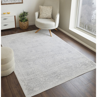 Copenhaver Power Loom Grey/Cream Area Rug