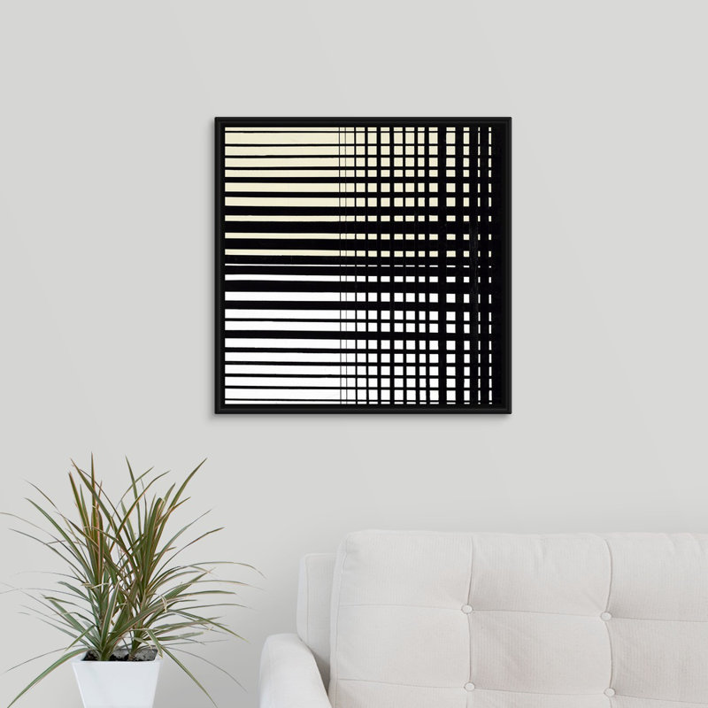 « verb ii », peinture sur toile, Cadre flottant noir, H 21,7 po x l 21,7 po x P 1,75 po