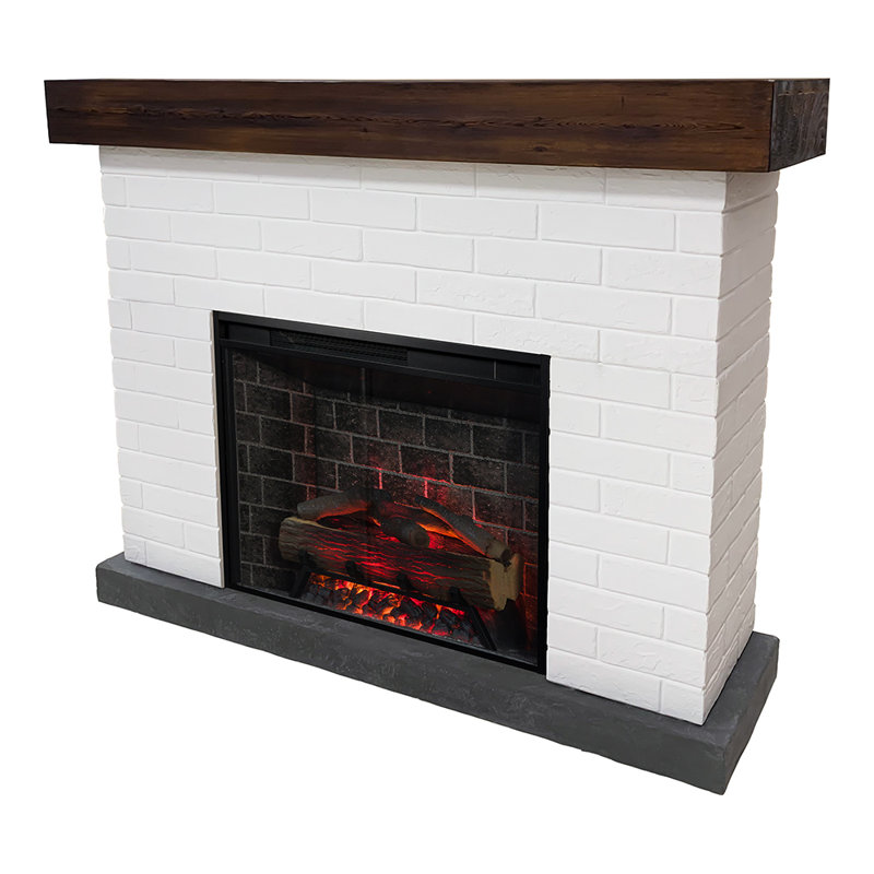 Country Living 28" Jackson White Brick Mantel