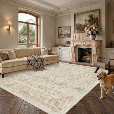 Tapis oriental lavable en machine Nestiva
