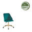 Chaise de bureau en velours Auman-729940706