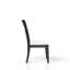 Chaise d'appoint de couleur chocolat avec assise rembourrée et bois massif de style traditionnel