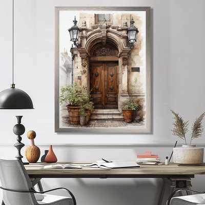 Avenall France Lyon Old Town Door II - France Framed Canvas Print