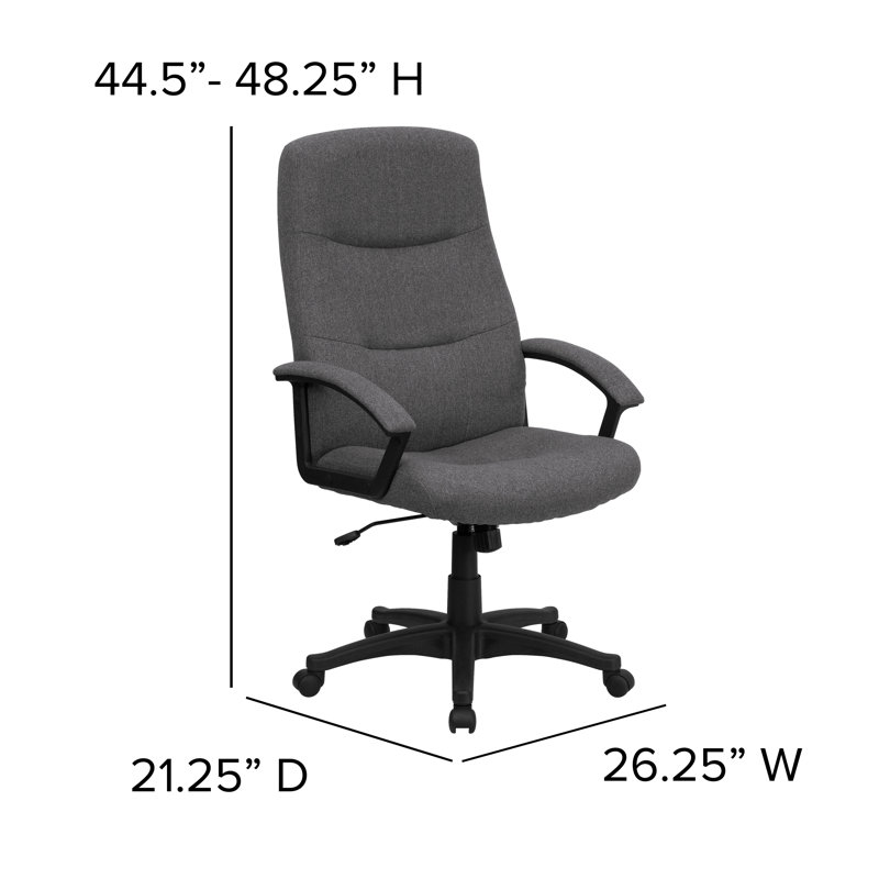 Chaise de bureau Camyrn, Gris