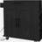 Kitchen island with storage space, with power outlets and USB charging ports on the rolling kitchen cart, with a microwave rack with a towel and spice holder, black-30889025