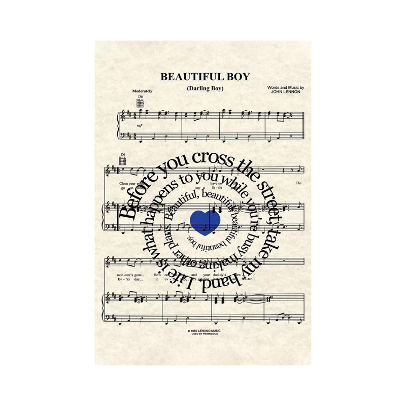Beautiful Boy - Version One - Wrapped Canvas Print, 101.6 cm H x 66.04 cm W x 1.91 cm D