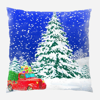 Canvas Outdoor Reversible Throw Pillow
