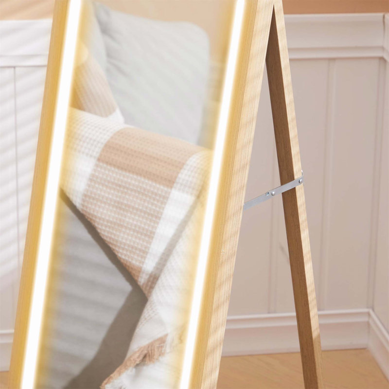 Demetrias Rectangle Mirror, Oak Wood
