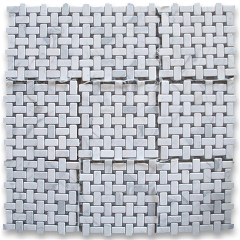 Calacatta 12" x 12" Marble Mosaic Tile, Gray