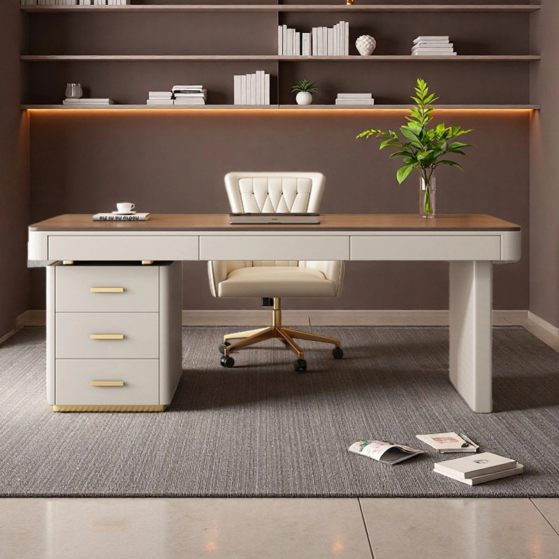 Bureau moderne et minimaliste, H 29,53 po x l 78,74 po x P 27,56 po