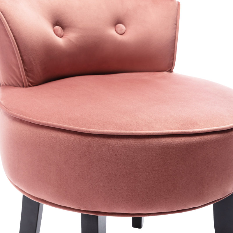 Sera Solid Wood Accent Stool, Pink
