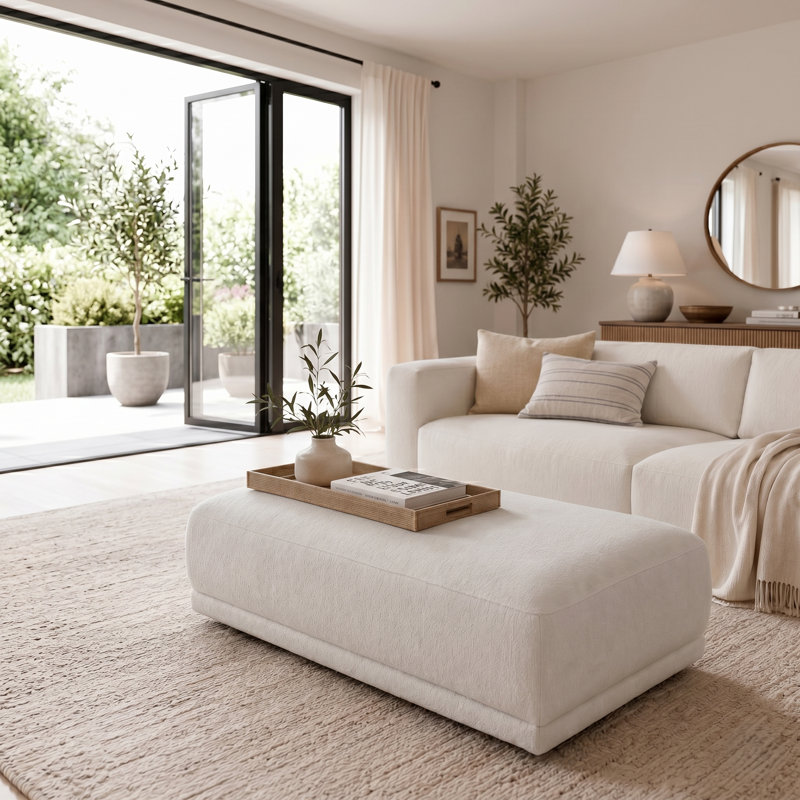 Repose-pieds Blanaid Chic Boucle
