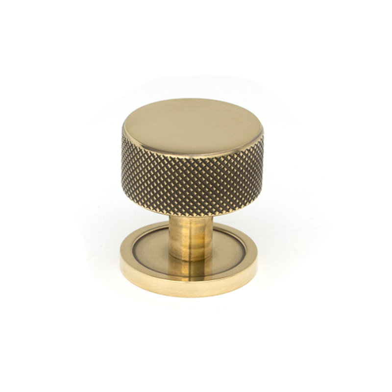 Round Knob, Aged Brass, 3 cm