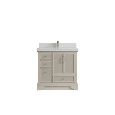 Alys 36'' Single Bathroom Vanity with Quartz Top