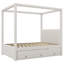 Upholstery Canopy Platform Bed With Trundle-1686800388
