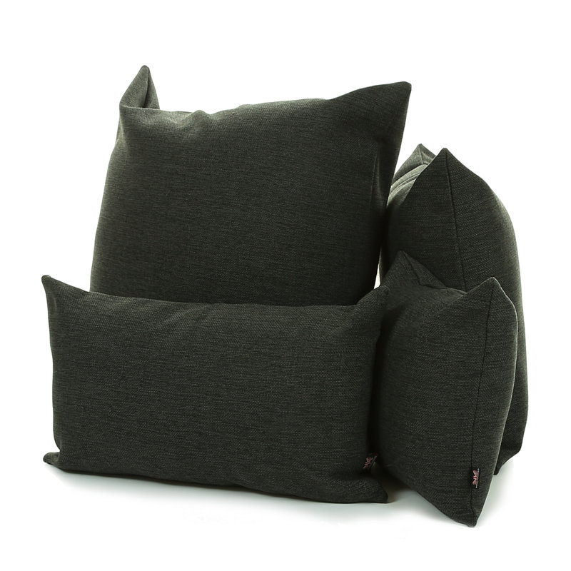 Alton Square Cushion, 43 x 43cm, Black
