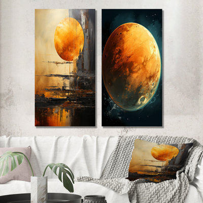 Ensemble de 2 planètes murales Jupiter Topaz Titan