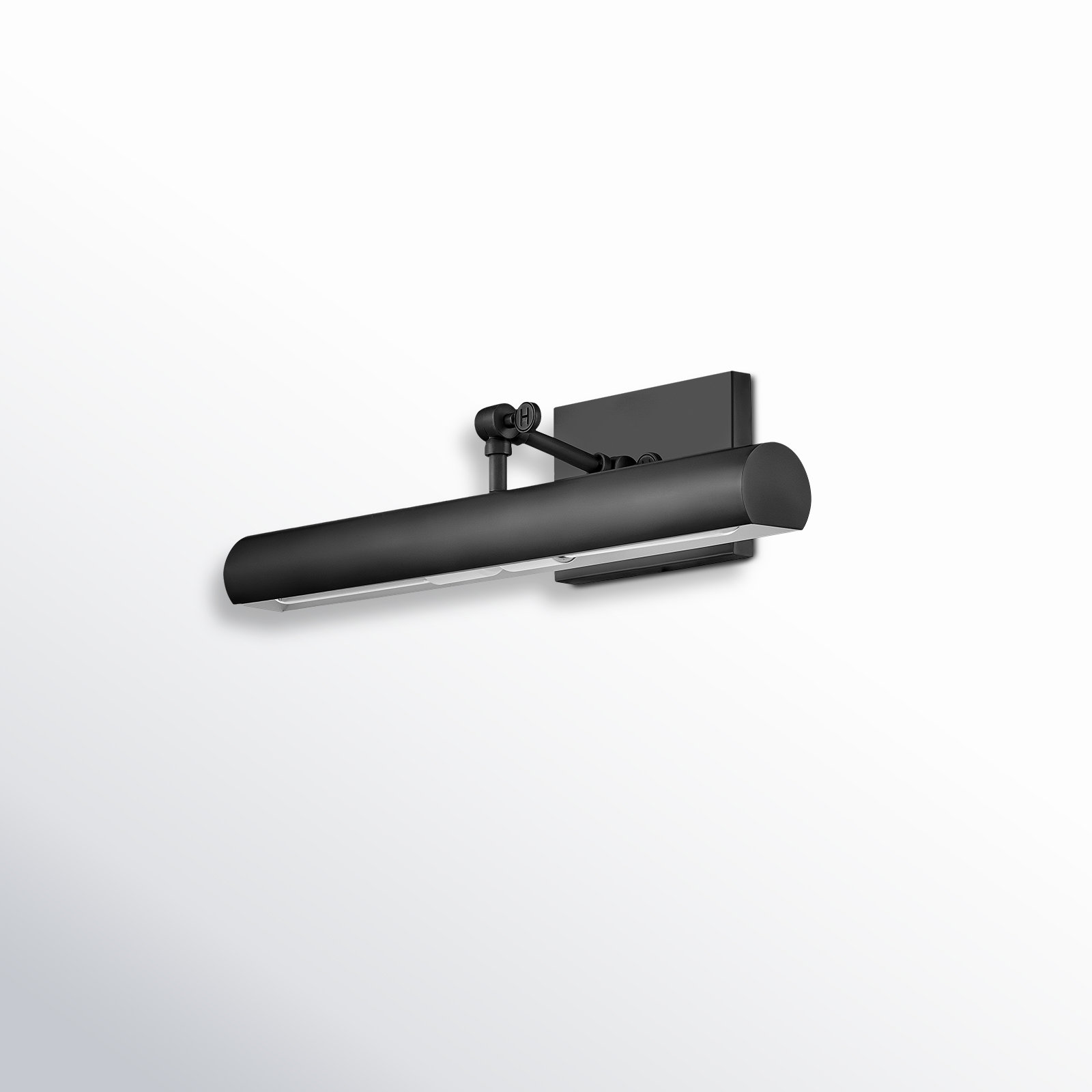 Single Light Armed Sconce, Black