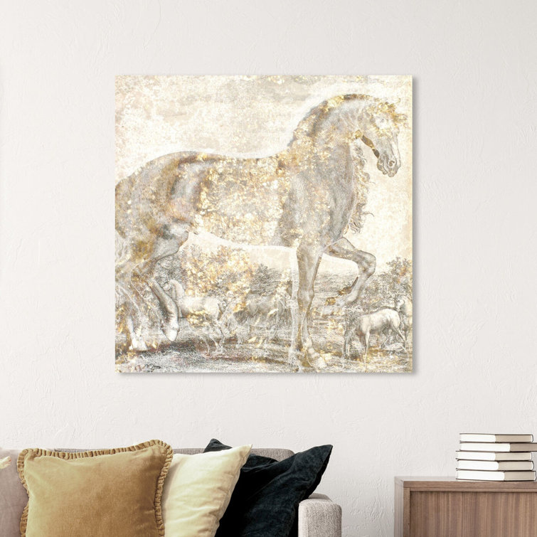 Burst Creative Brilliant Equestrian Floater Frame - Wrapped Panting on Canvas