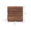 Carrelage carré en bois d'acacia emboîtable 12 po x 12 po (paquet de 10)