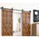 Black Rustic Classic Design Standard Single Track Two Door Barn Door Hardware Kit Only