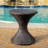 Outdoor 16-Inch Multi-Brown Wicker Hourgla Side Table