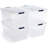 Cleverstore 95 Quart Clear Stackable Large Plastic Storage Containers with Lids