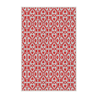 Tapis blanc / rouge Renfrew